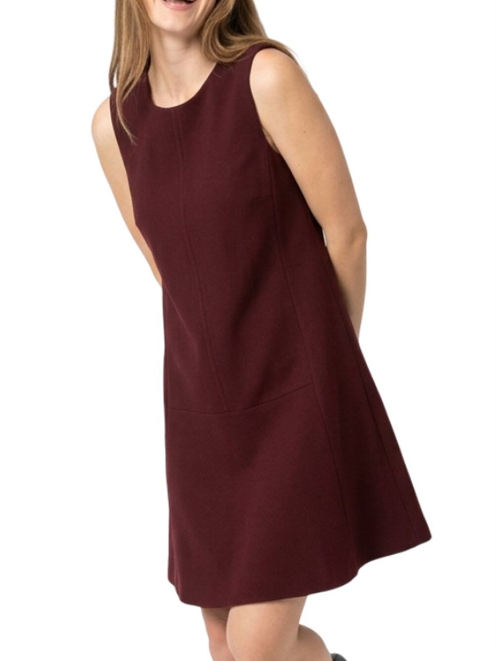 Madewell Wool Blend Burgundy Jumper Style Dress Sleeveless Versatile NWT